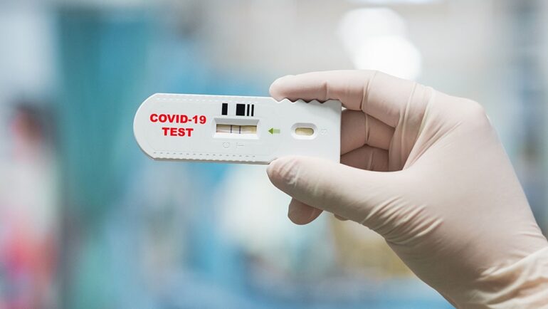 Kit test nhanh Covid-19. Ảnh: AARP