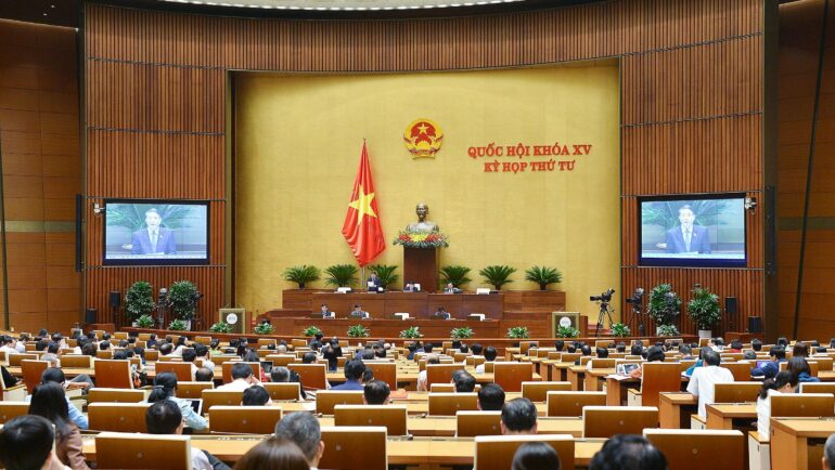 Quang cảnh kỳ họp thứ 4, Quốc hội khóa XV, sáng 10/11/2022. Ảnh: Media Quốc hội