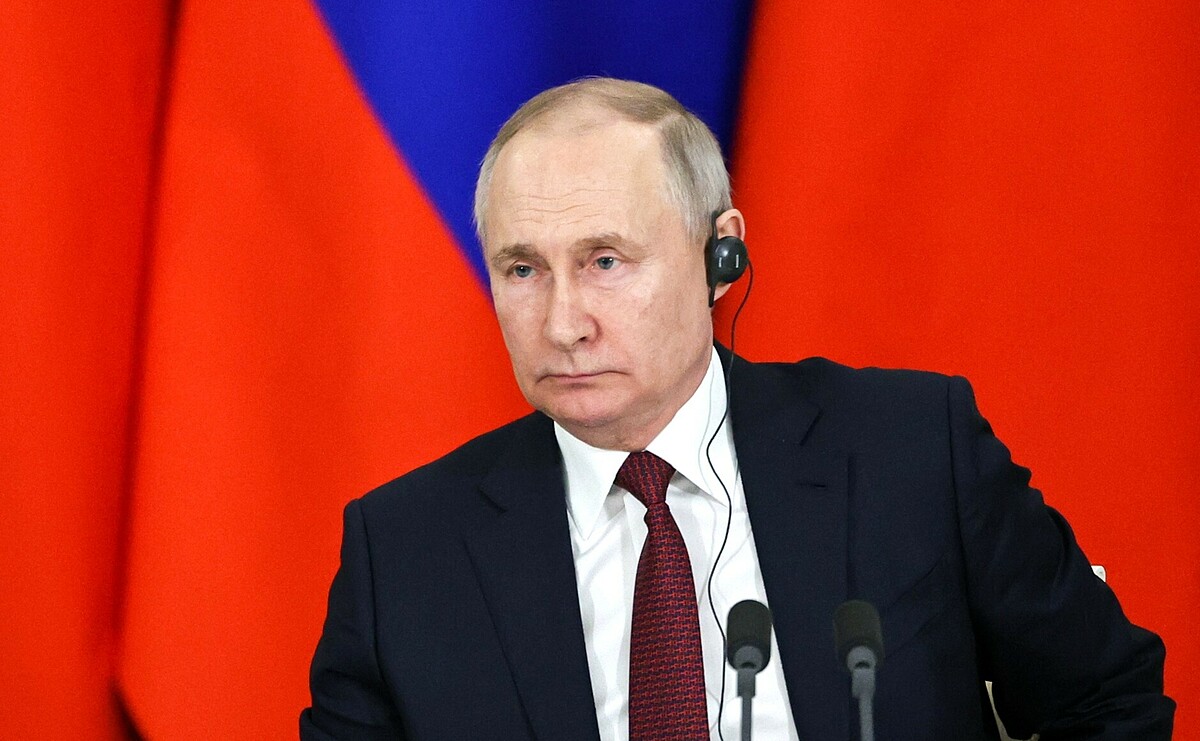 Tổng thống Nga Vladimir Putin tại cuộc họp báo ở Điện Kremlin, Moskva ngày 21/3. Ảnh: Reuters