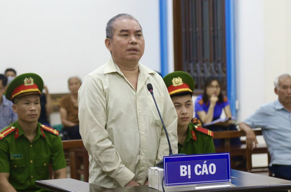 Bị cáo Vi Văn Phượng tại phúc thẩm hôm nay, 23/5. Ảnh: Danh Lam