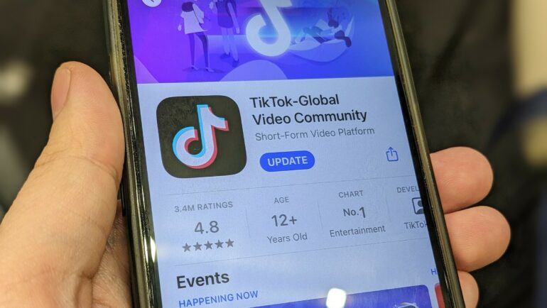 Ứng dụng TikTok trên cửa hàng trực tuyến App Store của iPhone. Ảnh: SH