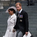 Vợ chồng Harry - Meghan rời Nhà thờ St Paul ở London, thủ đô Anh năm 2022. Ảnh: AFP