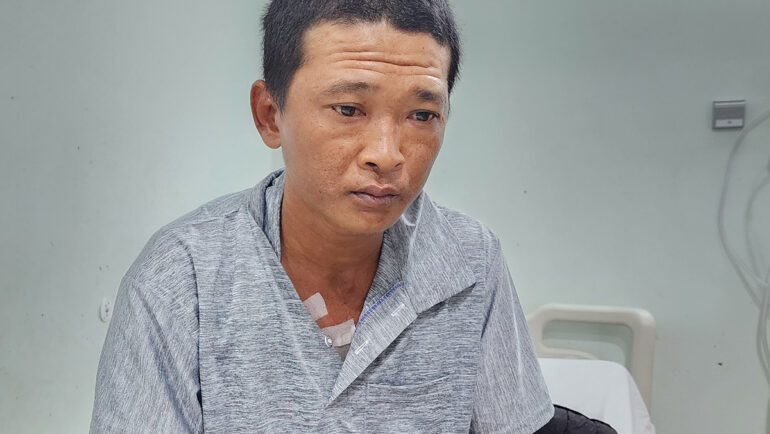 Danh Dương tại bệnh viện, ngày 28/5. Ảnh: Lan Vy