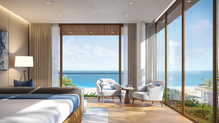 Phối cảnh tầm nhìn hướng biển từ bên trong căn hộ Ixora Ho Tram by Fusion. Ảnh: Ixora