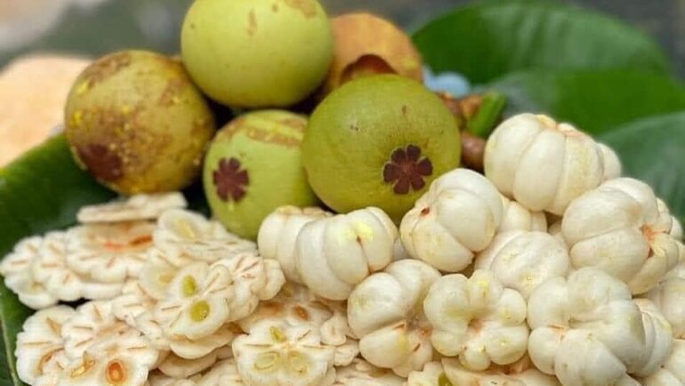 Măng cụt xanh được các cửa hàng sơ chế để bán cho khách hàng ở TP HCM. Ảnh: Kim Ngân