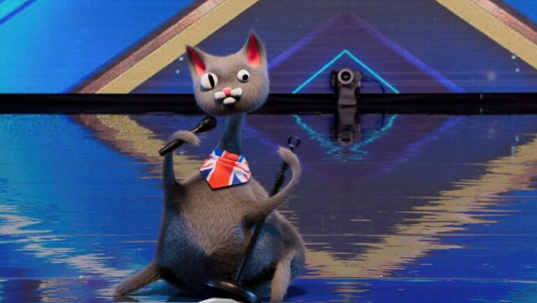 Tạo hình của chú mèo Noodle. Ảnh: ITV