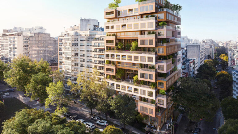 Tòa nhà Ziel sẽ tọa lạc tại Montevideo, Uruguay, đạt chiều cao khoảng 34 m. Ảnh: MVRDV