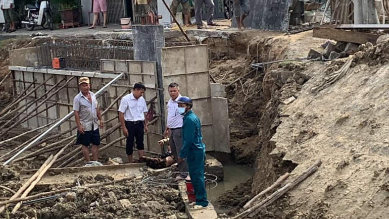 Khu vực xảy ra tai nạn. Ảnh: Bùi Nguyệt