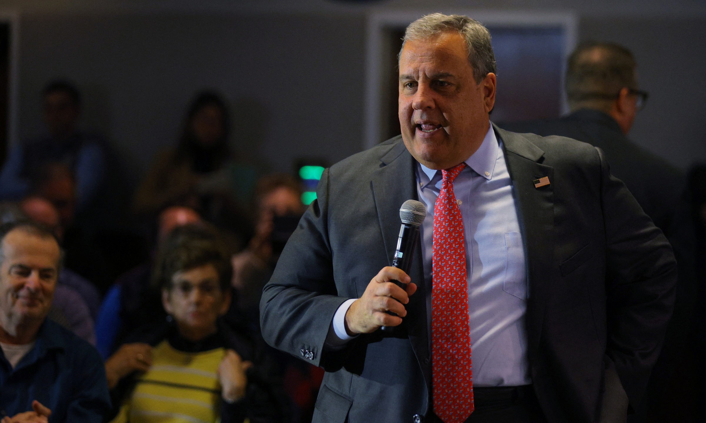 Cựu thống đốc New Jersey Chris Christie tại New Hampshire hôm 27/3. Ảnh: Reuters