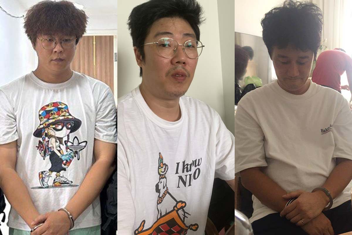 3 nghi can người Hàn Quốc bị bắt. Ảnh: Nhật Vy
