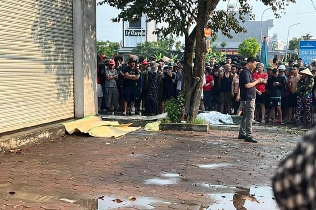 Hiện trường vụ án. Ảnh Xuân Hòa