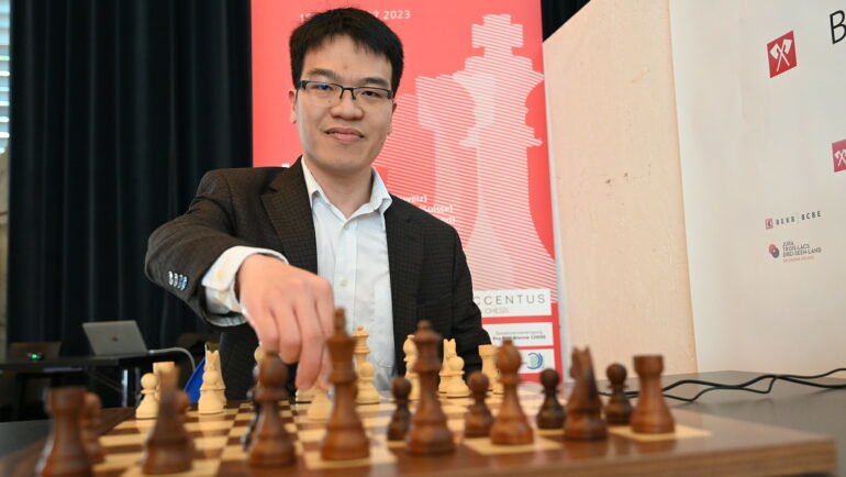 Quang Liêm trước ngày đấu ở Biel Grandmaster, Thụy Sĩ ngày 15/7/2023. Ảnh: BCF