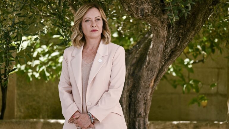 Thủ tướng Italy Giorgia Meloni tại một hội nghị ở Apuli, Italy, ngày 13/6. Ảnh: AFP