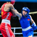 Võ sĩ boxing Hà Thị Linh (phải). Ảnh: Boxing.athlete365