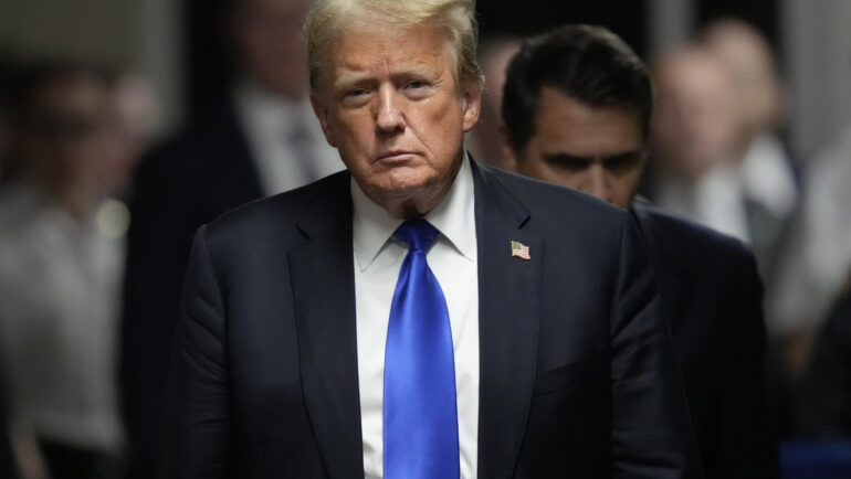 Cựu tổng thống Donald Trump tại New York ngày 30/5. Ảnh: AP