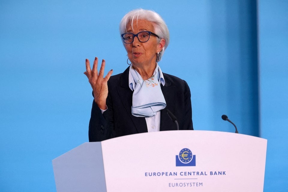 Chủ tịch ECB Christine Lagarde trong một cuộc họp ở Frankfurt (Đức) tháng 4/2024. Ảnh: Reuters
