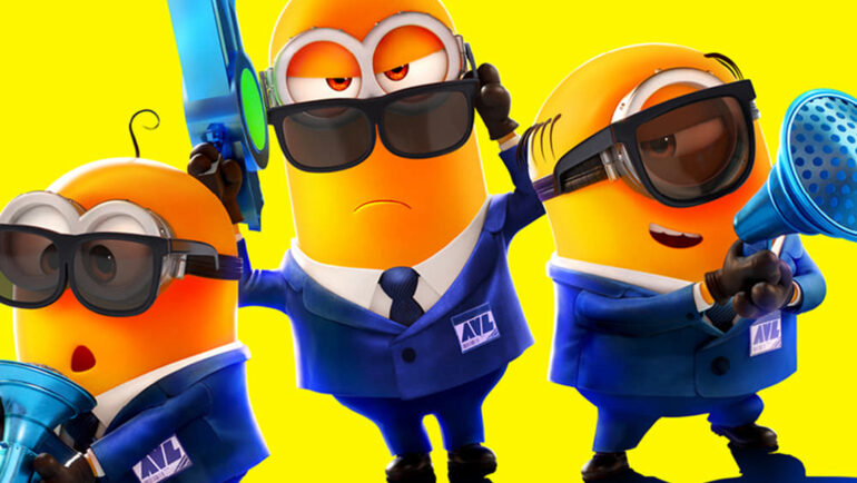 Các Minion hóa thành siêu anh hùng cứu chủ nhân Gru trong phim Despicable Me 4 (Kẻ trộm mặt trăng).