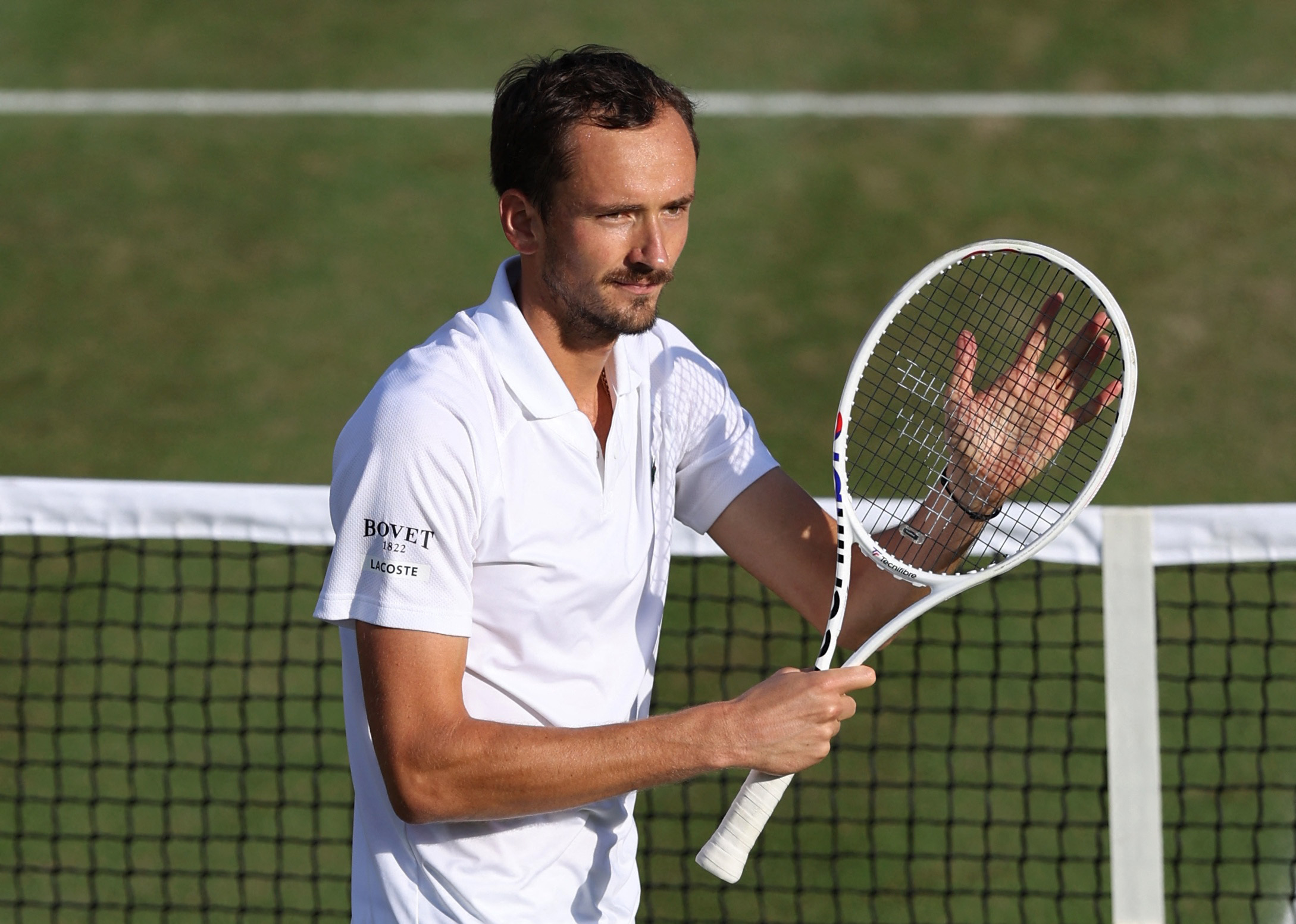 Tay vợt số năm thế giới, Daniil Medvedev vừa dừng chân ở bán kết Wimbledon 2024 trước Carlos Alcaraz. Ảnh: Reuters