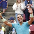 Nadal mừng chiến thắng trước Ajdukovic trên sân Trung tâm ở Bastad, Thụy Điển hôm 20/7. Ảnh: ATP