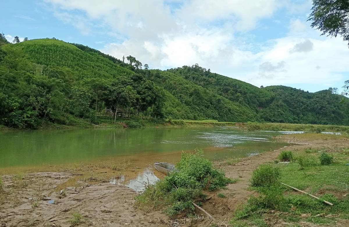 Suối Vều, nơi chị Lan và Hằng gặp nạn. Ảnh: Hùng Lê