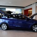 Một chiếc Tesla Model Y tại triển lãm ở Bắc Kinh (Trung Quốc). Ảnh: Reuters