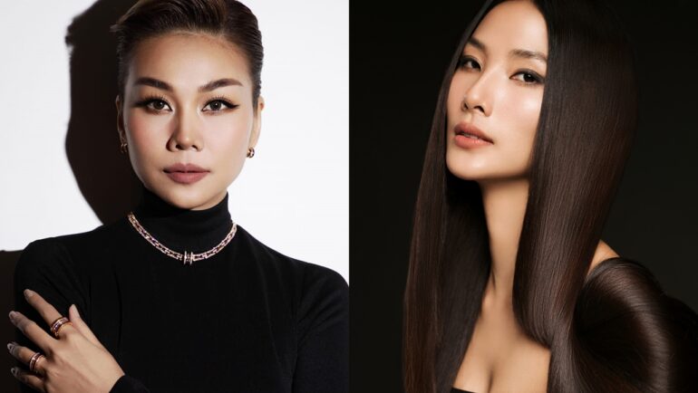 Người mẫu Thanh Hằng (trái) và Hoàng Thùy. Facebook của á hậu Hoàng Thùy có hơn 311.000 người theo dõi. Ảnh: Nhân vật cung cấp