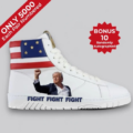 Mẫu giày in hình ông Trump. Ảnh: GetTrumpsneakers. com