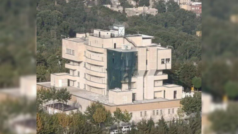 Công trình được cho là nơi ở của thủ lĩnh Hamas tại Tehran, Iran trong ảnh công bố ngày 31/7. Ảnh:TWZ