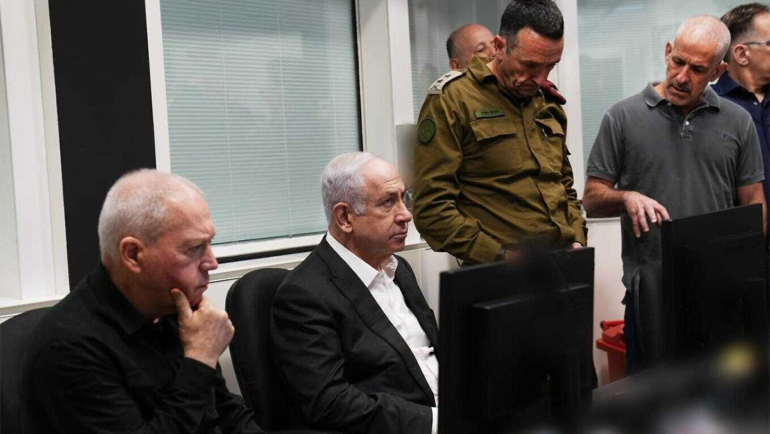 Thủ tướng Benjamin Netanyahu (thứ hai, từ trái qua) cùng các quan chức quốc phòng và an ninh Israel trong cuộc họp ngày 8/6. Ảnh: Shin Bet