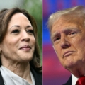 Phó tổng thống Mỹ Kamala Harris (trái) và ứng viên tổng thống đảng Cộng hòa Donald Trump. Ảnh: AFP