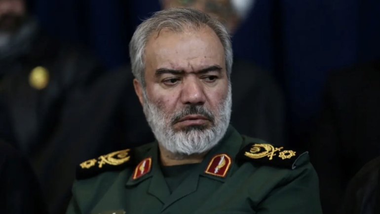 Phó tư lệnh IRGC Ali Fadavi vào tháng 3/2020, trong lễ tưởng niệm tướng Qassem Soleimani sau vụ ám sát tại Baghdad. Ảnh: WANA