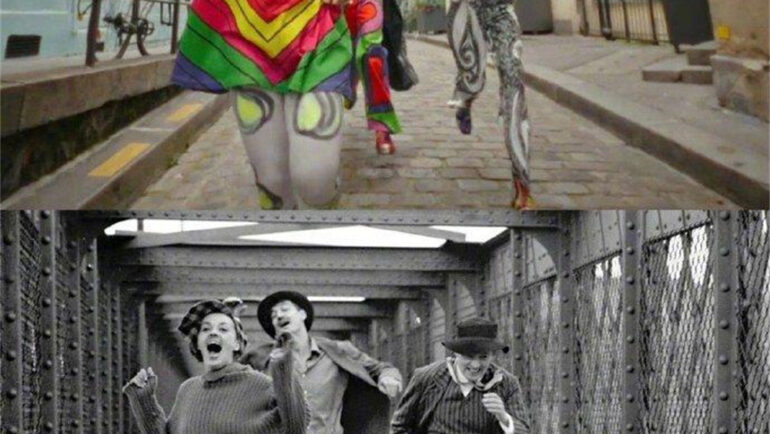 Cảnh ở lễ khai mạc (trên) và cảnh phim The Patriarch.