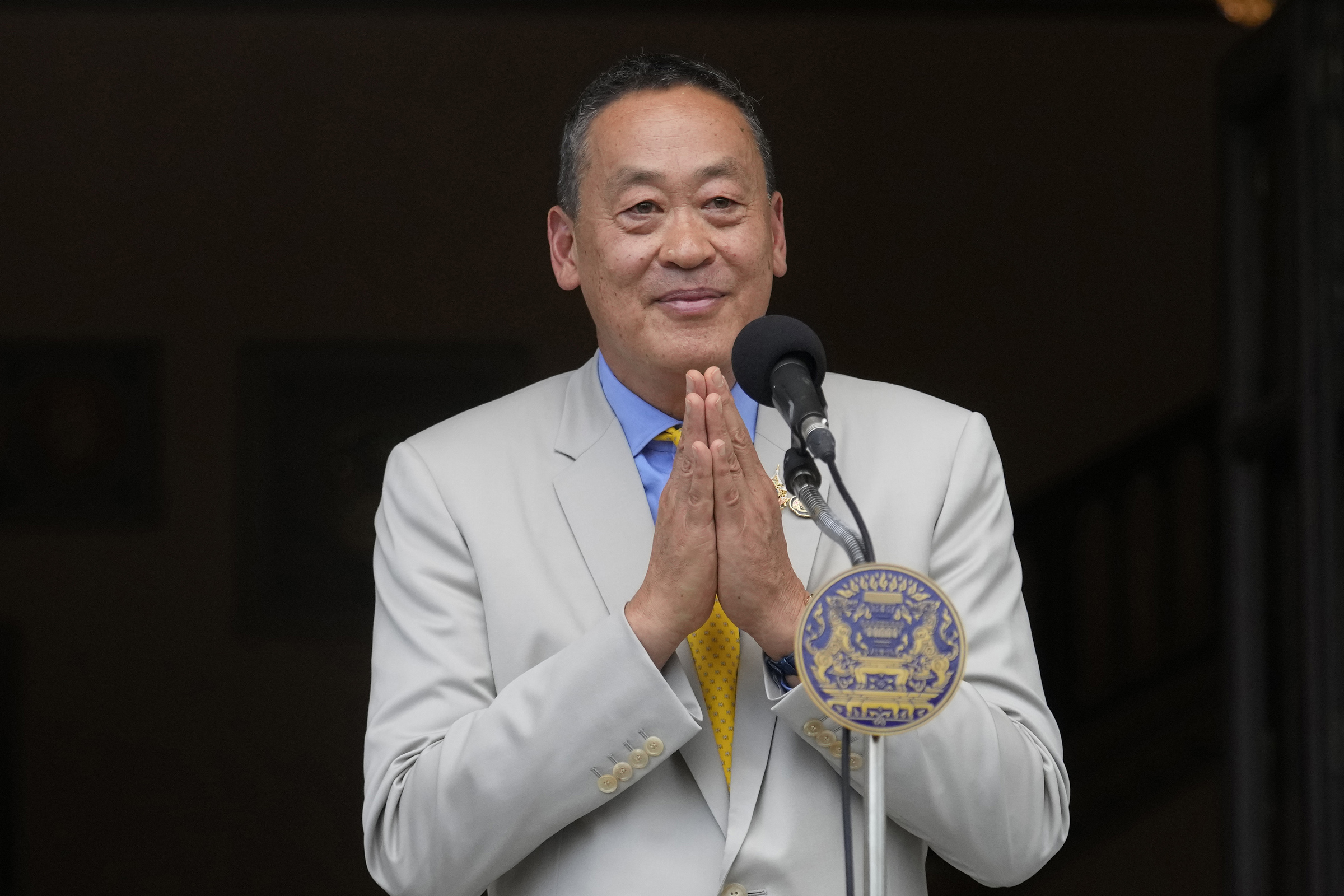 Ông Srettha Thavisin phát biểu tại Bangkok, Thái Lan ngày 14/8. Ảnh: AP