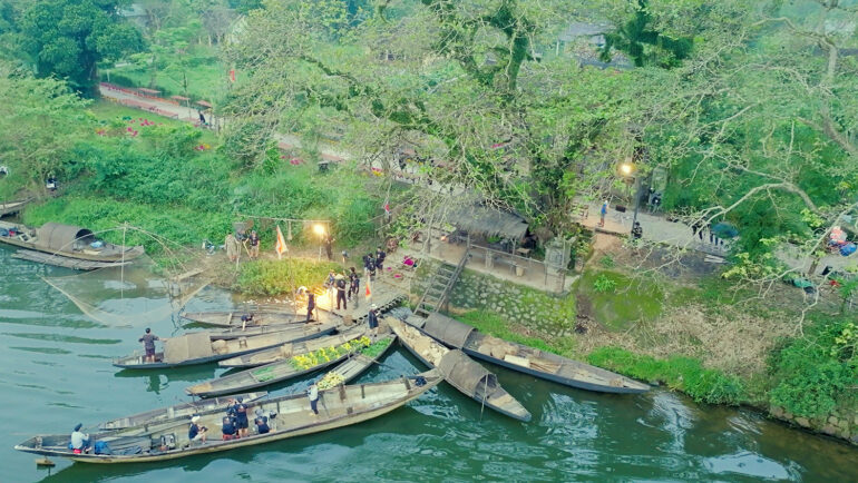 Một phần bối cảnh của phim Con Cám. Ngoài Quảng Trị, đoàn phim còn có nhiều cảnh quay tại Huế. Ảnh: Thạch Thảo
