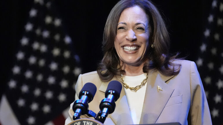 Phó tổng thống Kamala Harris tại sự kiện ở Pittsfield, bang Massachusetts ngày 27/7. Ảnh: AP