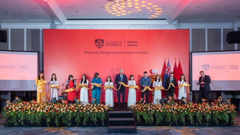 Sự kiện ra mắt Viện đại học Sydney Việt Nam (The University of Sydney Vietnam Institute) diễn ra tại Hà Nội ngày 20/6. Ảnh: Viện đại học Sydney Việt Nam
