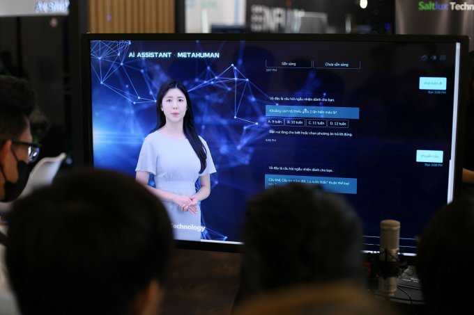 Mô hình AI Assistant và Metahuman tại AI Expo 2023. Ảnh:Khương Nha