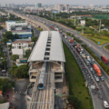 Metro số 1 chạy thử lần hai, từ ga Suối Tiên tới ga An Phú, ngày 26/4. Ảnh: Thanh Tùng