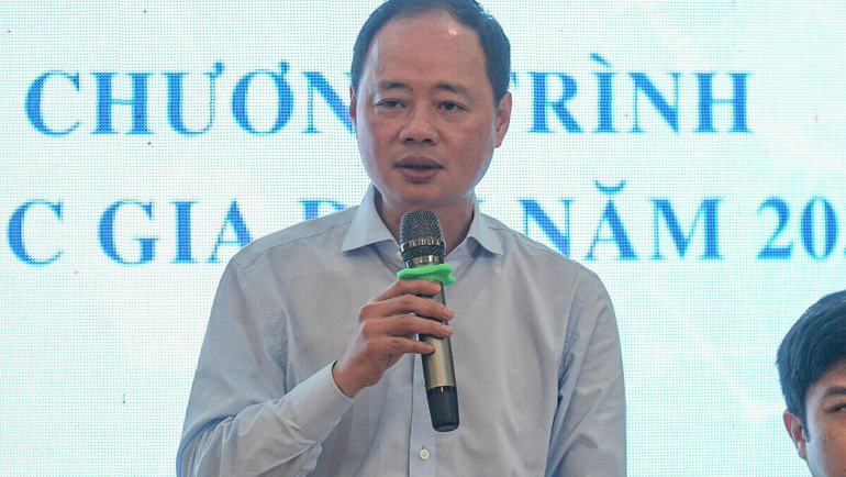 Thứ trưởng Khoa học và Công nghệ Trần Hồng Thái tại hội thảo sáng 16/8. Ảnh: Bùi Toàn