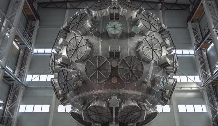 Buồng tương tác của laser UFL-2M. Ảnh: Viện nghiên cứu khoa học vật lý thí nghiệm Nga