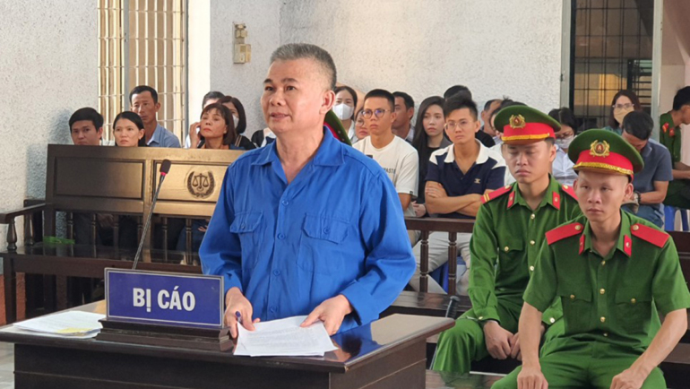 Ông Trần Minh Lợi trong phiên tòa hôm nay. Ảnh: Ngọc Oanh