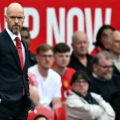 HLV Ten Hag trong trận Man Utd thua Liverpool 0-3 ở vòng ba Ngoại hạng Anh trên sân Old Trafford ngày 1/9/2024. Ảnh: AFP