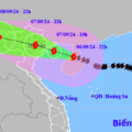 Dự báo hướng đi và vùng ảnh hưởng bão Yagi, tối 6/9. Ảnh: NCHMF