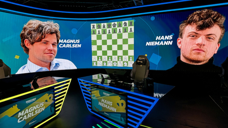 Carlsen sẽ gặp Niemann ở bán kết Speed Chess Championship 2024 tại Paris, Pháp. Ảnh: Reuters