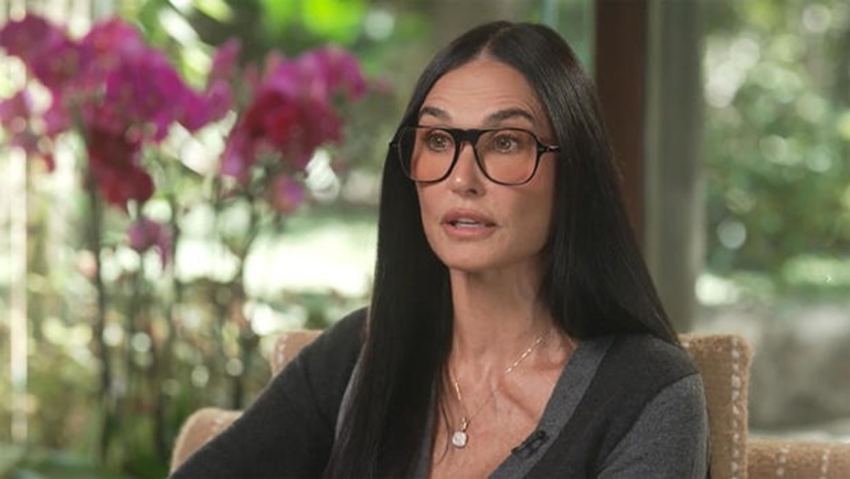 Diễn viên Demi Moore trên chương trình CBS Sunday Morning. Ảnh: CBS