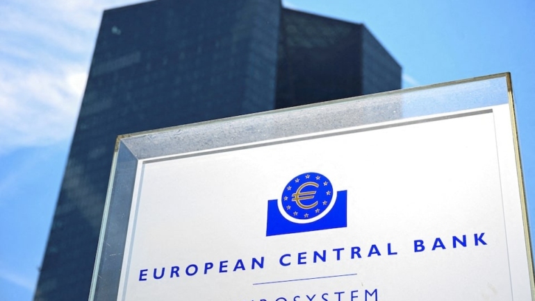 Bên ngoài trụ sở của ECB tại Frankfurt (Đức). Ảnh: Reuters