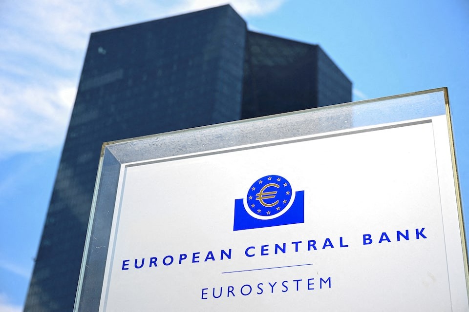 Bên ngoài trụ sở của ECB tại Frankfurt (Đức). Ảnh: Reuters