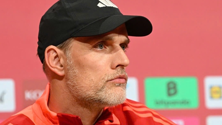 HLV Thomas Tuchel trong họp báo sau trận Bayern Munich gặp Wolfsburg trên sân Allianz, thành phố Munich, Đức ở Bundesliga ngày 12/5/2024. Ảnh: Reuters