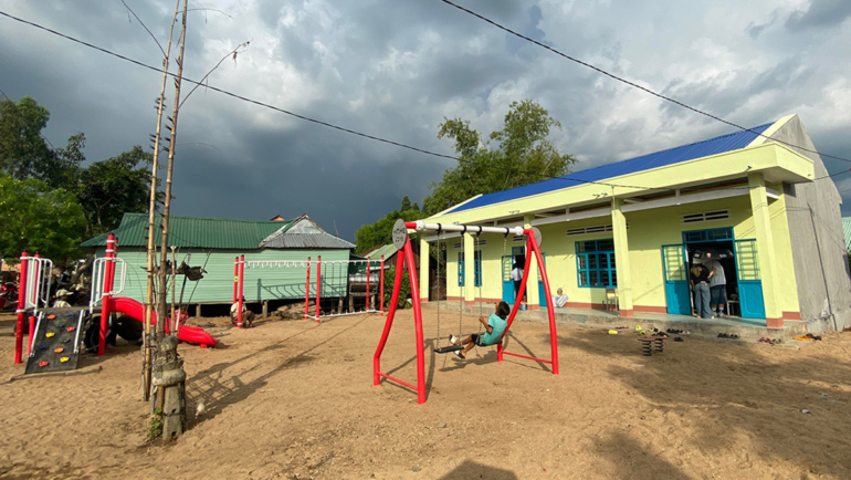 Khu vui chơi cho học sinh. Ảnh: Kim Anh