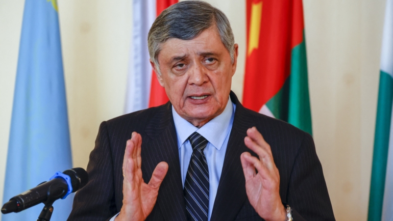 Đặc phái viên của Tổng thống Nga về Afghanistan Zamir Kabulov tại Moskva năm 2022. Ảnh: AFP